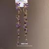 Silver Needle Diamond Butterfly Water Drop Tassel Earrings Retro Fresh Sweet Delicate Earrings Light Luxury Premium Earrings Women