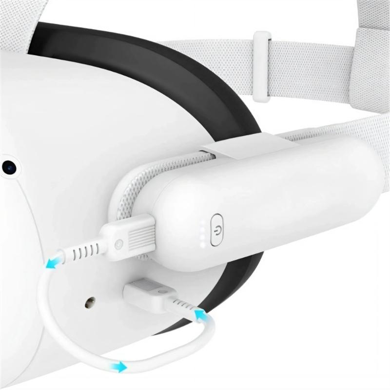 Universal VR Battery Pack with Cable for VR Headsets Plugs Play Charging and 2 3 Times Longer Runtime