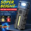 Ultra Bright LED Flashlight USB Rechargeable EDC Pocket Torch with 180°  Rotating Head Mini Magnetic Outdoor Emergency Work Lamp