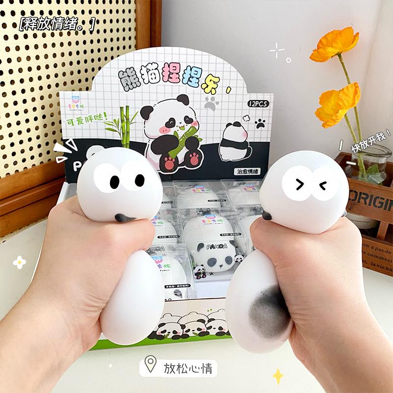 1pc Kawaii Cute Panda Expression Squishy Slow Rising Squeeze Funny Toys Relieves Child Adult Stress Anxiety Christmas Gift