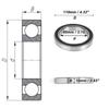 Motoforti 6916VV Deep Groove Ball Bearings P6 80x110x16mm Lubricated Bearings Double Rubber Seal Scooter Skateboard Wheel