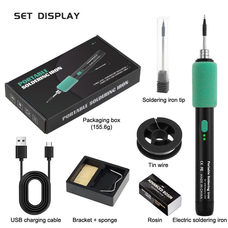 Usb Soldering Iron Adjustable Temperature Electric Soldering Iron Welding Solder Repair Tool Heater Soldering Tip Soldering Wire