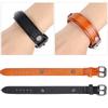 2Pcs Genuine Leather Bracelet Adjustable Buckle Punk Vintage Wristband Hand Decoration