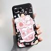 Handyhülle für TCL T-Mobile Revvl 8 T Telefon 3 Hülle Luxus Niedlicher Liebeshase Lustig Schwarzes TPU Weiches Silikon Schutz-Rückseite