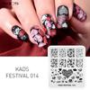 kads Festival 014 Nail Stamps Nail Art Design Beauty Heart-shaped Pattern Stamping Plate DIY Nail Stamping Manicure Template