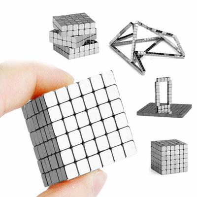 125 Stück leistungsstarke, seltene Erden-Neodym-Quadratmagnete, Block-Würfel, Lernspielzeug