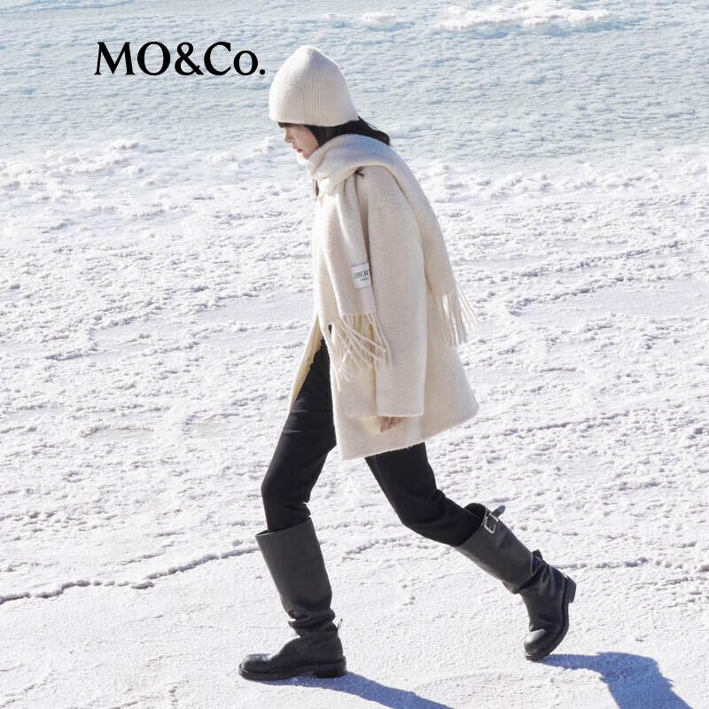 MO&Co. Women's Retro High-Waist Slim Thermal Jeans