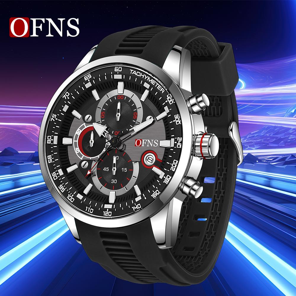 Men's Quartz Watches Multi Functional Six Needle Three Eye Timing Quartz Watch Calendar Casual Sport Watch