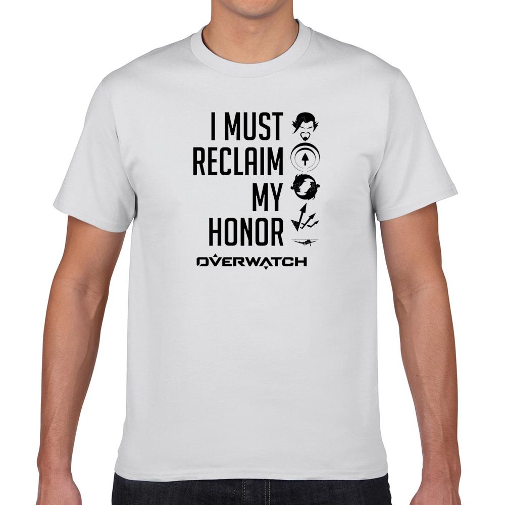 Mens T Shirts 100% Cotton Overwatch Hanzo Genji Shimada Brothers Dragon Printing T-Shirt Casual Fashion Unisex O-neck Tops Tees