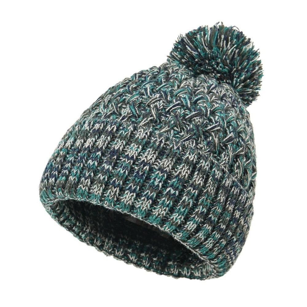 Single Layer Knit Pom Pom Beanies Colorful Winter Skull Cap Knitted Beanie Hat  Winter Season