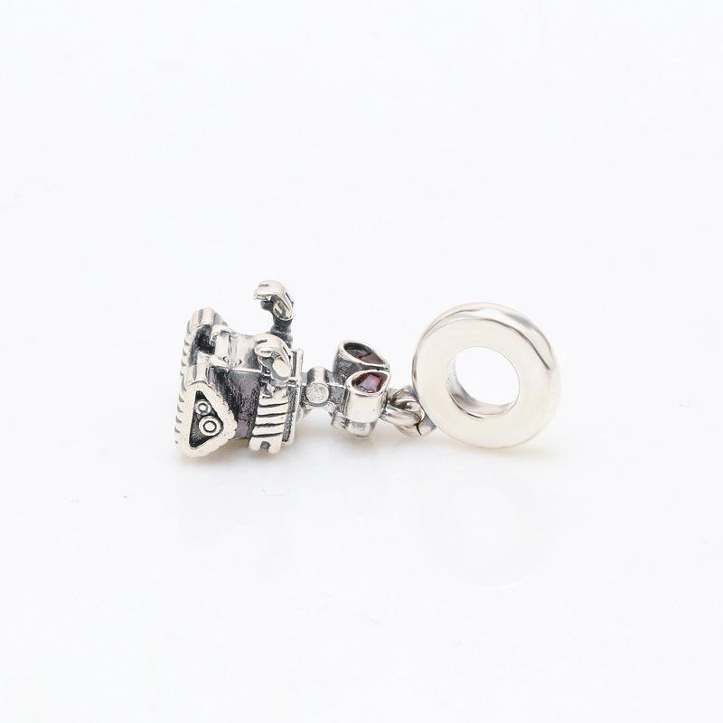 Collier Pendentif Robot Wall-E Pixar Plaqué Argent - Charme Mode Américain Européen Cadeau