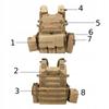 Military Tactical Vest 600D Molle Bags Pouches Black Camo