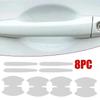 8pcs Anti-scratch Car Door Protection Stickers Transparent Adhesive Door Handle Protective Stickers Anti-collision