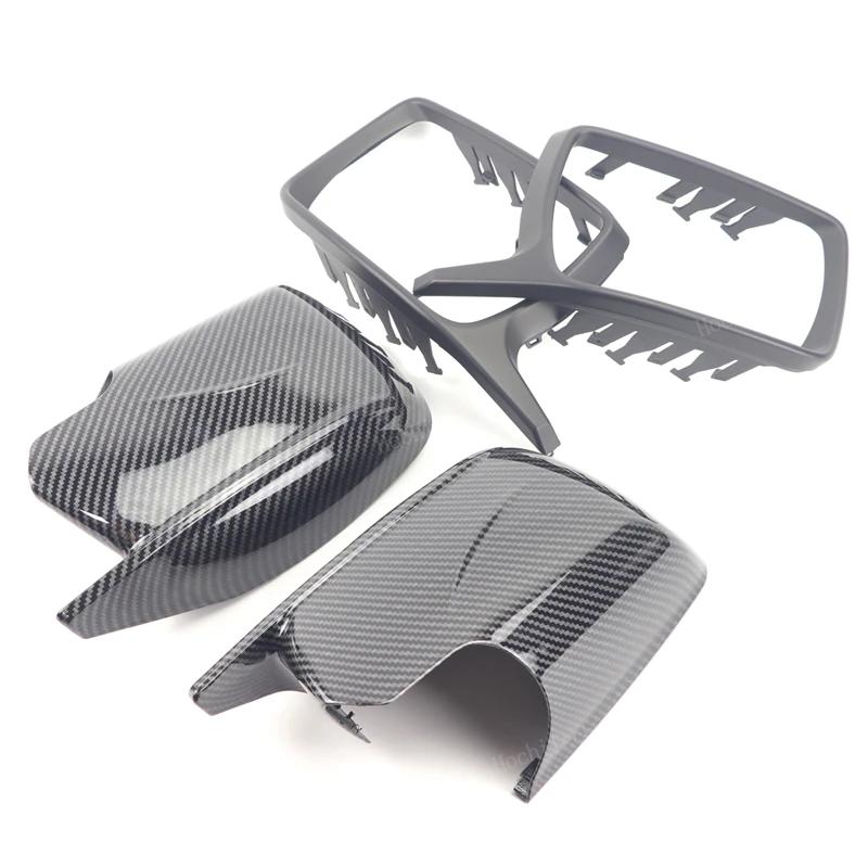 For BMW X3 E83 2003-2010 Carbon Fiber Pattern M Look Rearview Mirror Cap Wing Side Mirror Cover Replacement Accessory