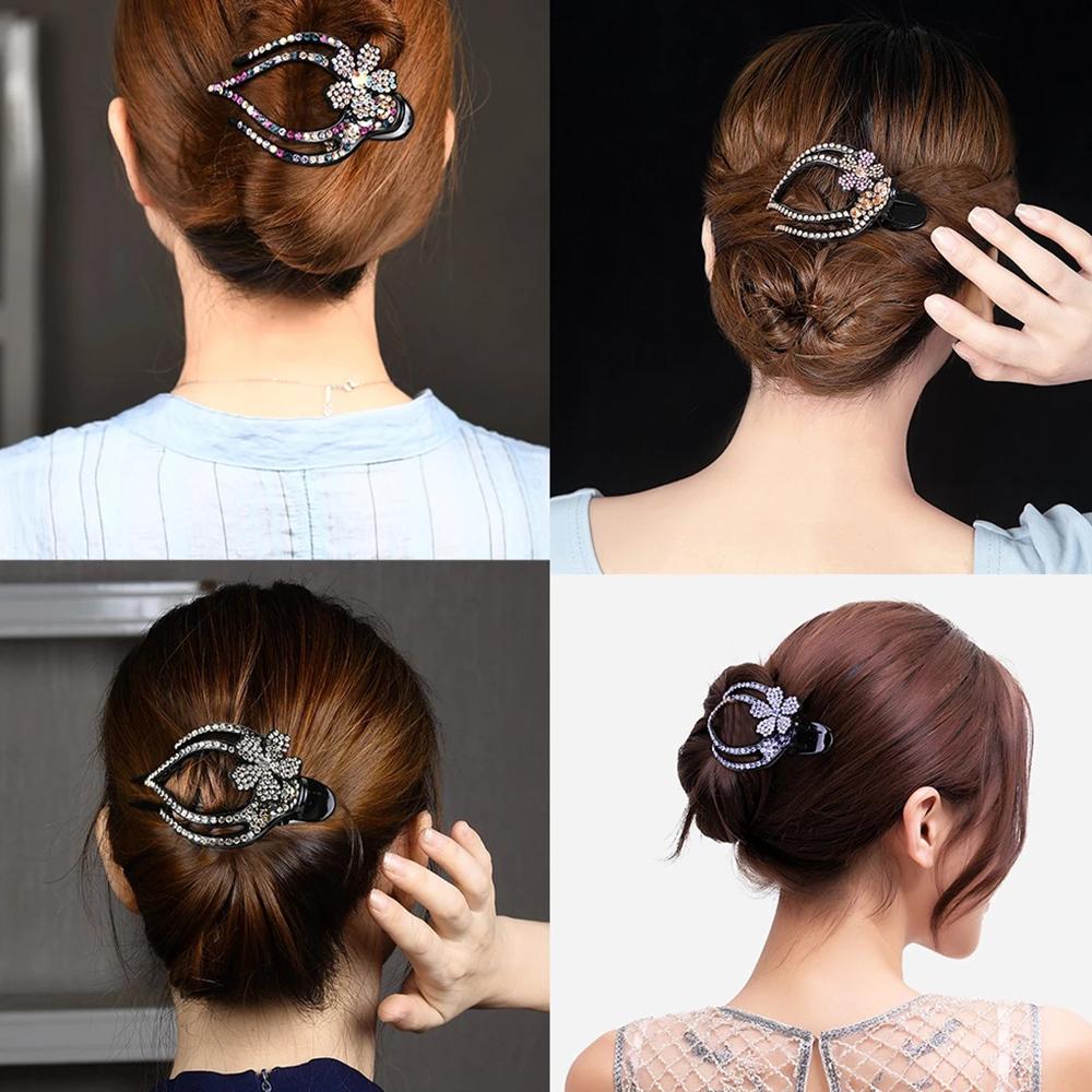 Large Size Handmade Crystal Flower Hair Accessories Hairgrip Crystal Hair Clip Hair Claws