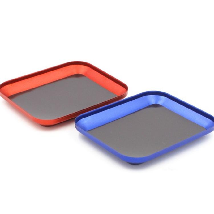Red Magnetic Screw Tray Aluminum Efficient Magnetic Parts Tray for Long Service  Use for Organizing Small Hardware Pieces