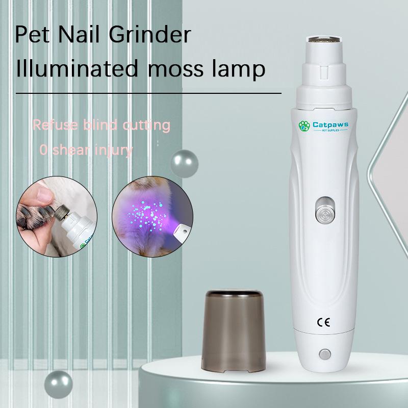 Pet Electric Nail Grinder with Bloodline Light for Cats & Dogs - Nail Care Tool & Clippers