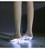 Frauen Kitten Heels Kristall Led Licht Sandalen Nachtclub Schlanke Ferse Transparent Kristall Auto Modell Glänzend Hohe LFD-1318-2