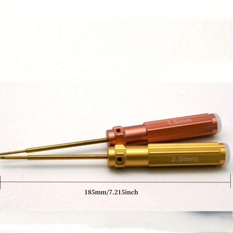 4-teiliges Flugzeugmodell 450-Werkzeug, Innen- und Außensechskant-Schraubendreher-Set, Titan, 1,5/2,0/2,5/3,0 Werkzeuge