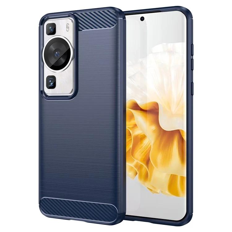 

Brushed Carbon Fiber Texture Phone Case for Huawei P60 Dustproof TPU Phone Cover