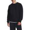Under Armour Solid Color Cotton Knit Crew Neck Training Sweatshirt Men Sweatshirt Black 1379685-001