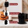 Yousheng Skull Pen Holder Small Plastic Skull Makeup Brush Organizer Gothic Desk Storage Cup for Home Office Halloween Decor