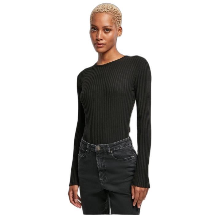 Body Manches Longues Cotelé Femme Urban Classics GT - Noir - 2XL