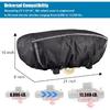 Winch Cover, Waterproof Dustproof Winch Protection Cover With Reflective Ribbon For 8000-13500 Lbs Electric Winch (Black Ribbon)