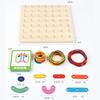 Montessori Kids DIY Puzzle Creative Toy Geometry Graphics Rubber Nail Boards with Cards Math Educational Toys for Children
