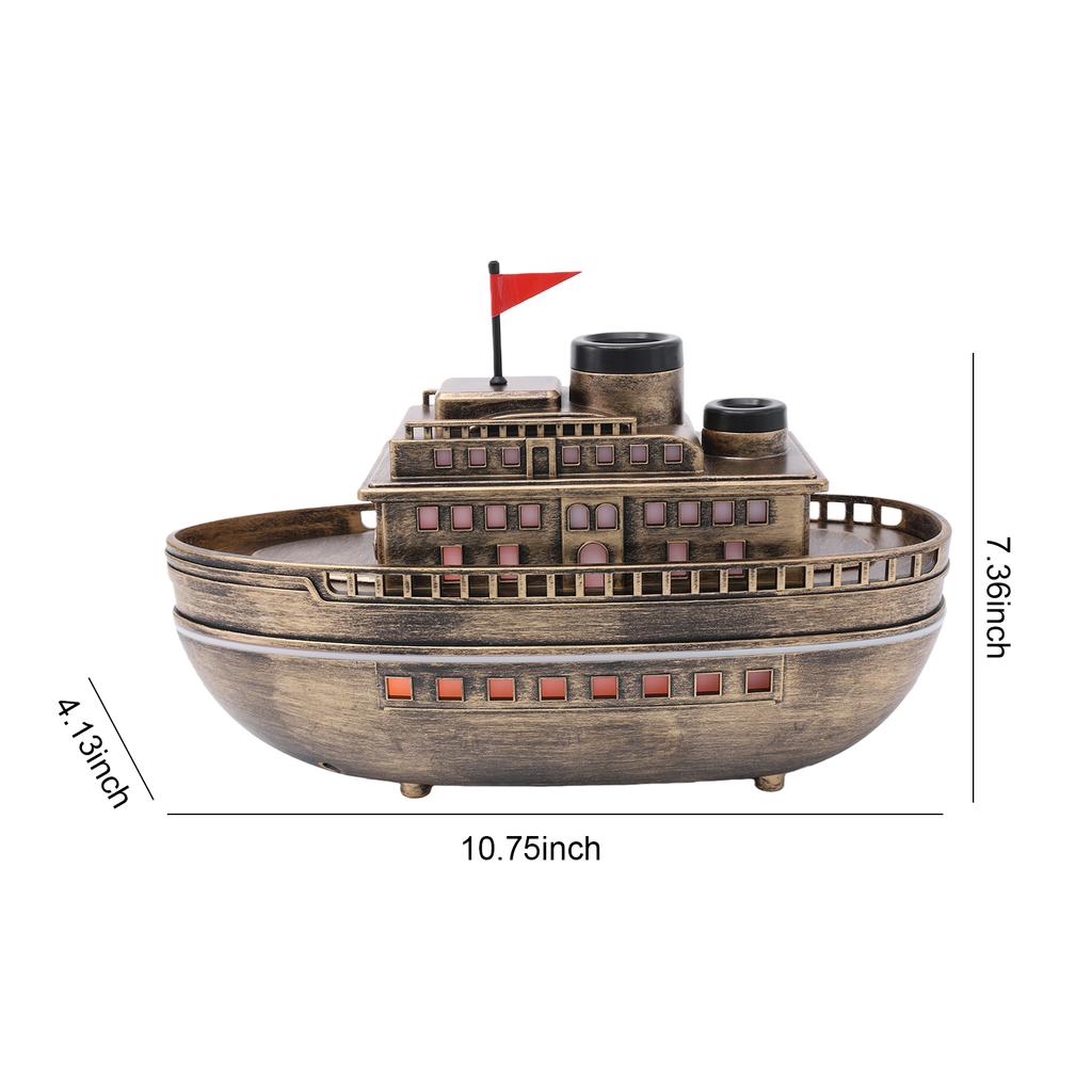 300ML Cruise Ship Essential Oil Diffuser Auto Shut-Off Aromatherapy Diffuser with 7-Color LED Lights 2H/4H Timer for Bedroom