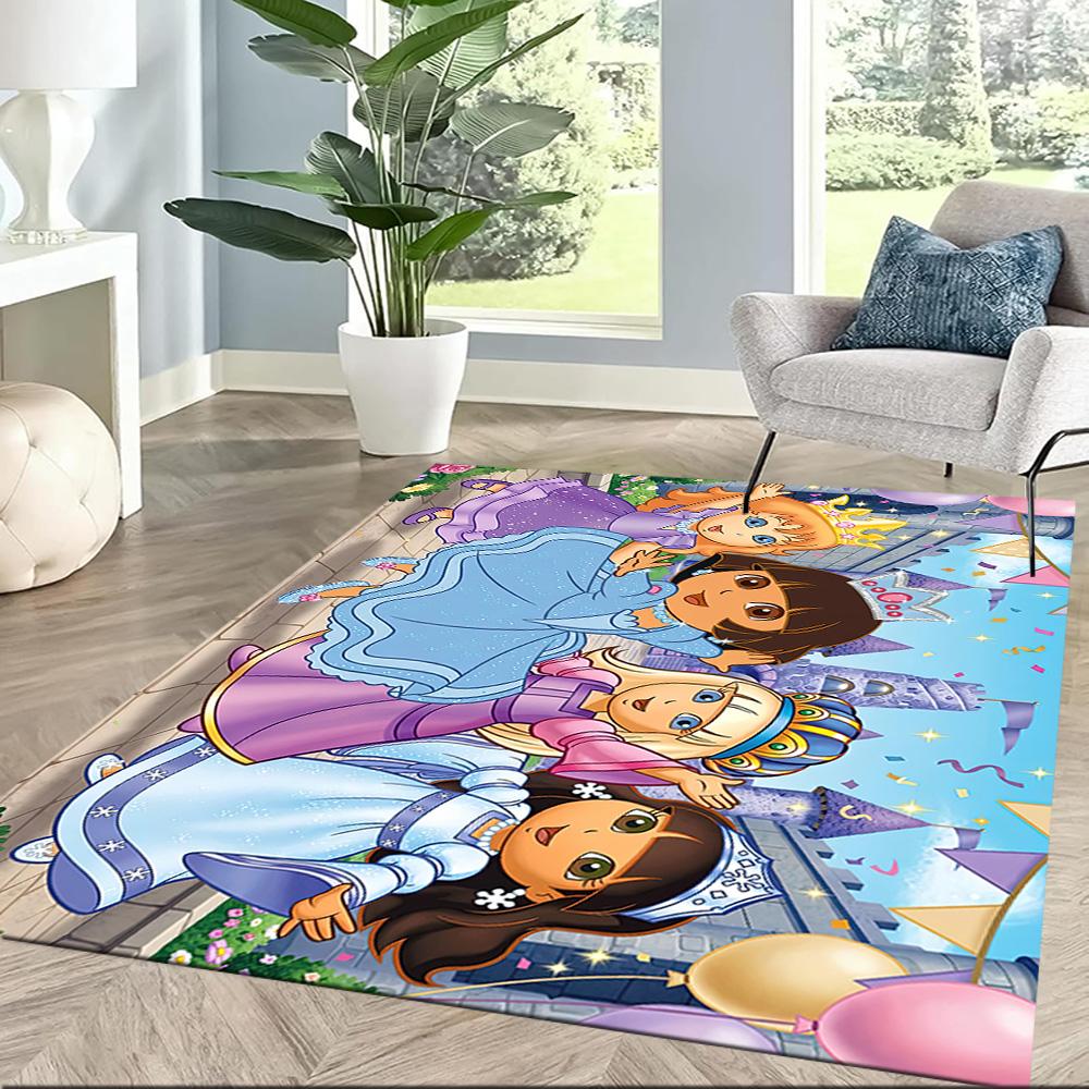 Dora Explorer Area Rug Perfect for Study room Entryway Kitchen Game Room Anti-slip Rug Office home decor Gift for Festivals