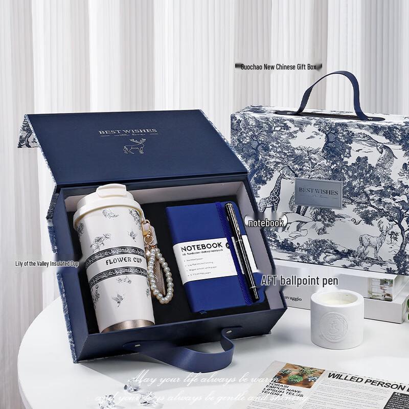 Lily of the Valley Business Gift Set - Insulated Mug, Notebook & Pen Set 10