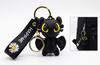 Silicone Keychain Black Dragon 3D Figurine With Strap - 6