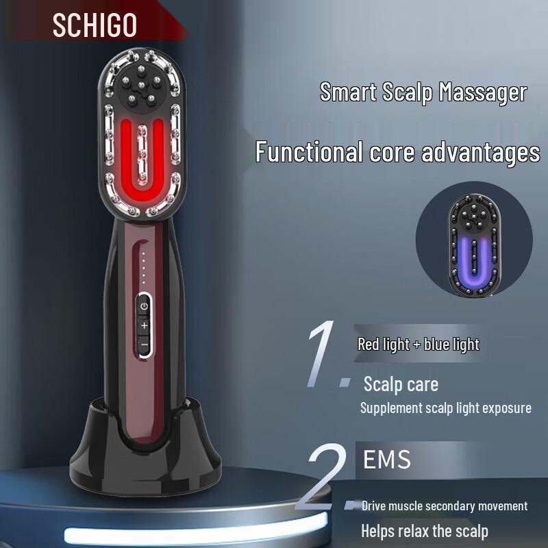 CHIGO Smart Hair Scalp Massager with Red & Blue Light