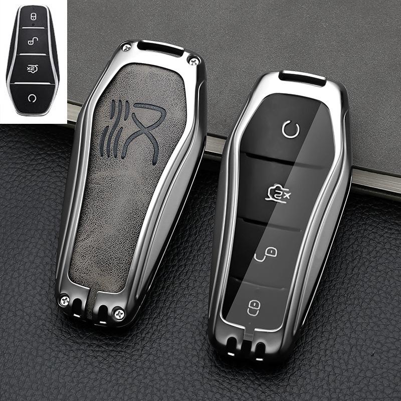 BYD Han Key Case for DMI 2022 Model - Men's EV Qianshan Cui Genesis Edition Key Shell with Buckle