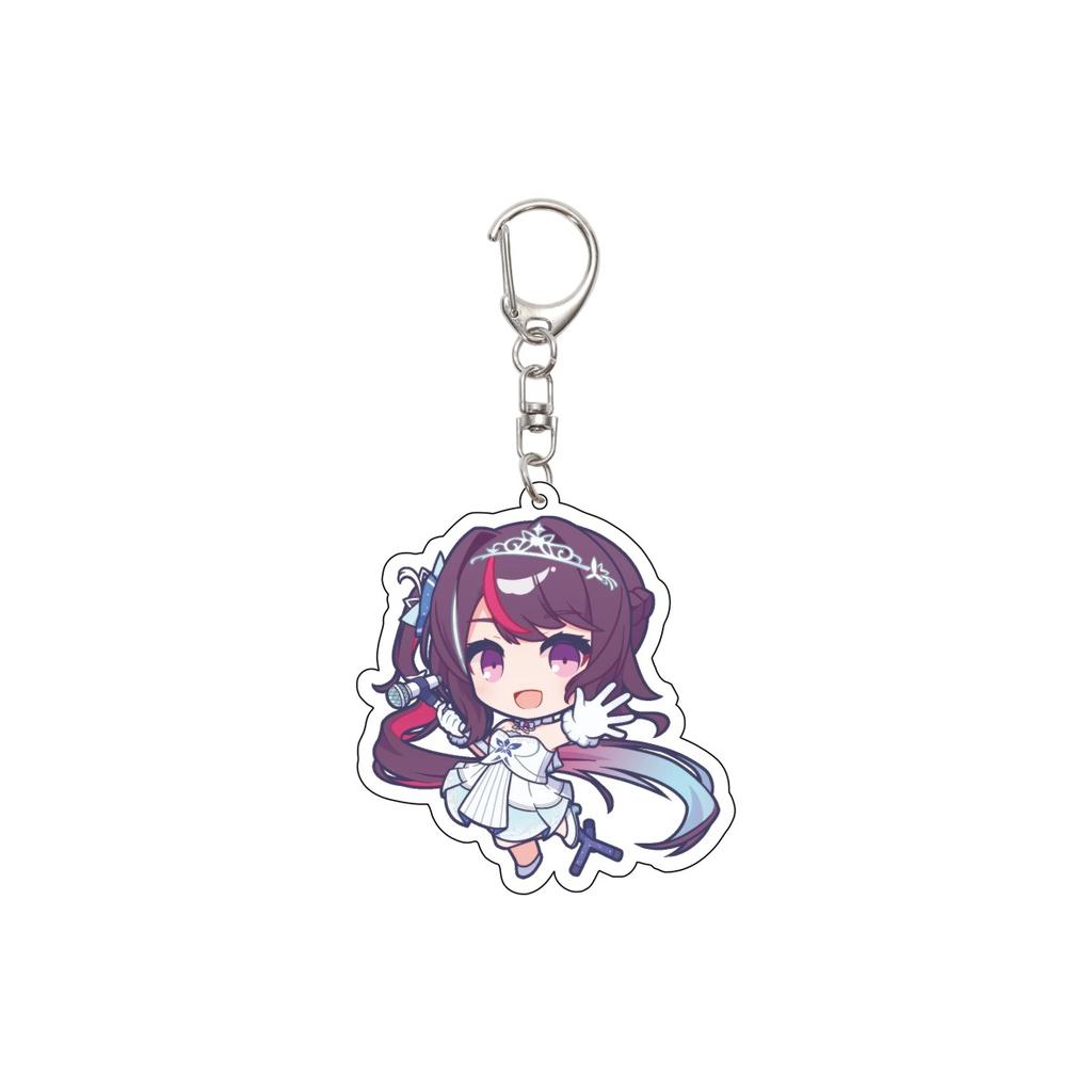 55MM Anime Hololive Keychain Hoshimati Suisei/Natsuiro Matsuri/Akai Haato Key Chain Acrylic Model Plate Christmas Gifts