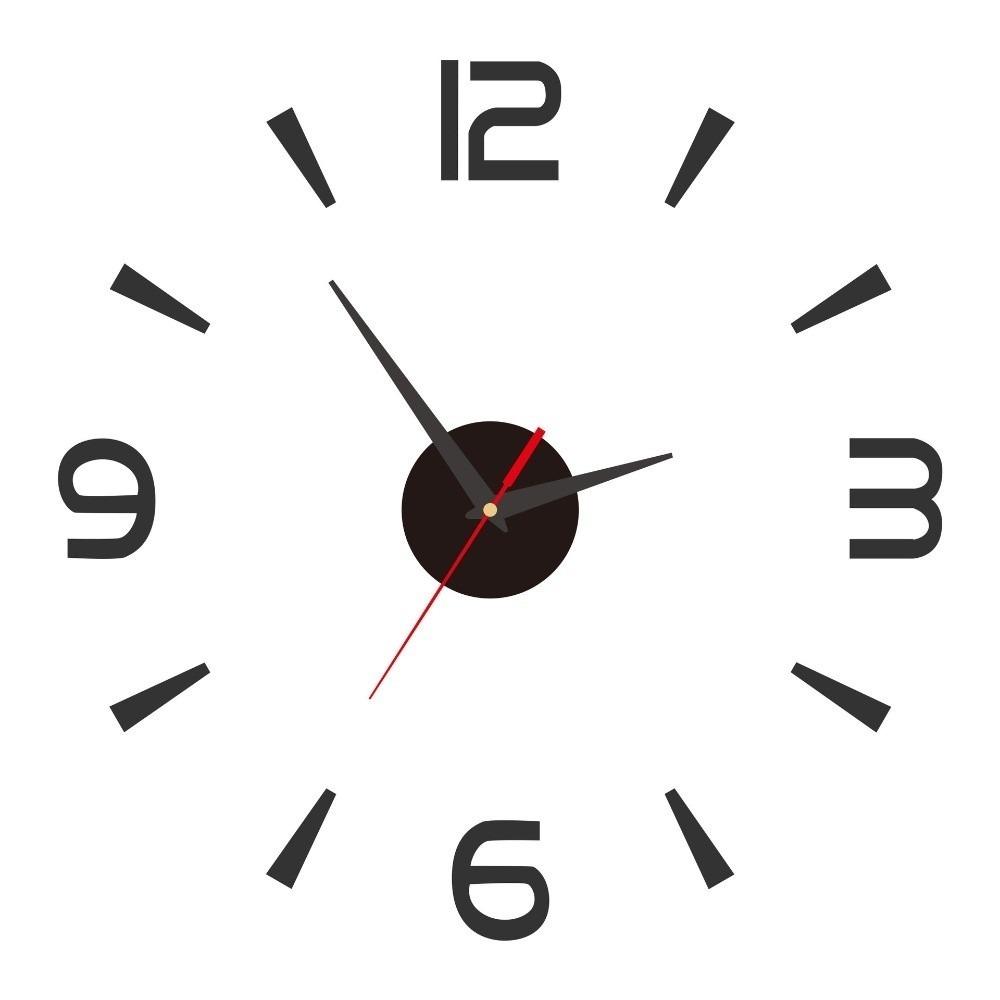 Frameless DIY Wall Clock Without Punching Wall Mechanism Night Light Arrows Decal Acrylic Wall Decoration Home Silent Clock