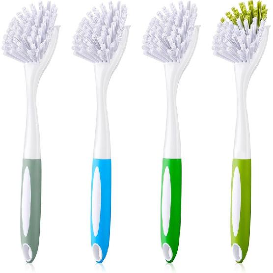 8 шт. Щетка для посуды с ручкой Кухонная скребок-щетка Щетка для чистки кастрюль и сковородок Скребок для посуды с жесткой щетиной для посуды Раковины Стирка Бытовая, 4 4