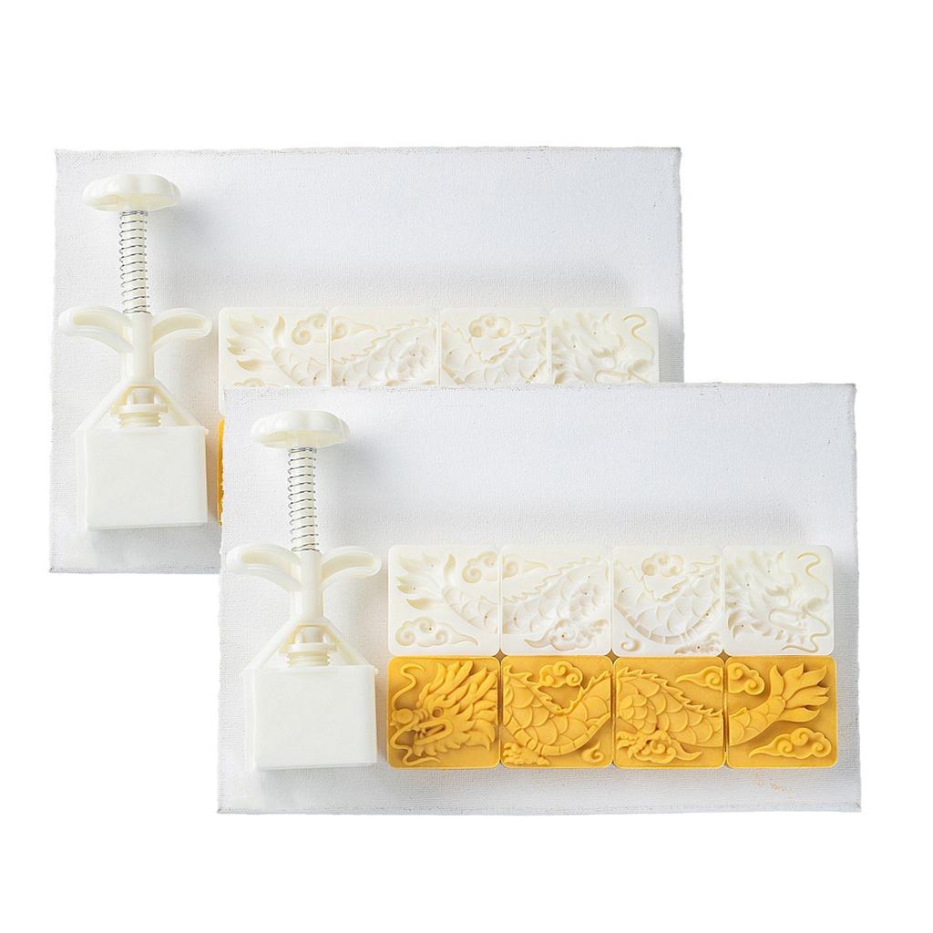 Formička na čínské pečivo Ručně lisovaná forma na měsíční koláče s čínským drakem Festivalové formičky na dorty Formy na dezerty pro milovníka vaření