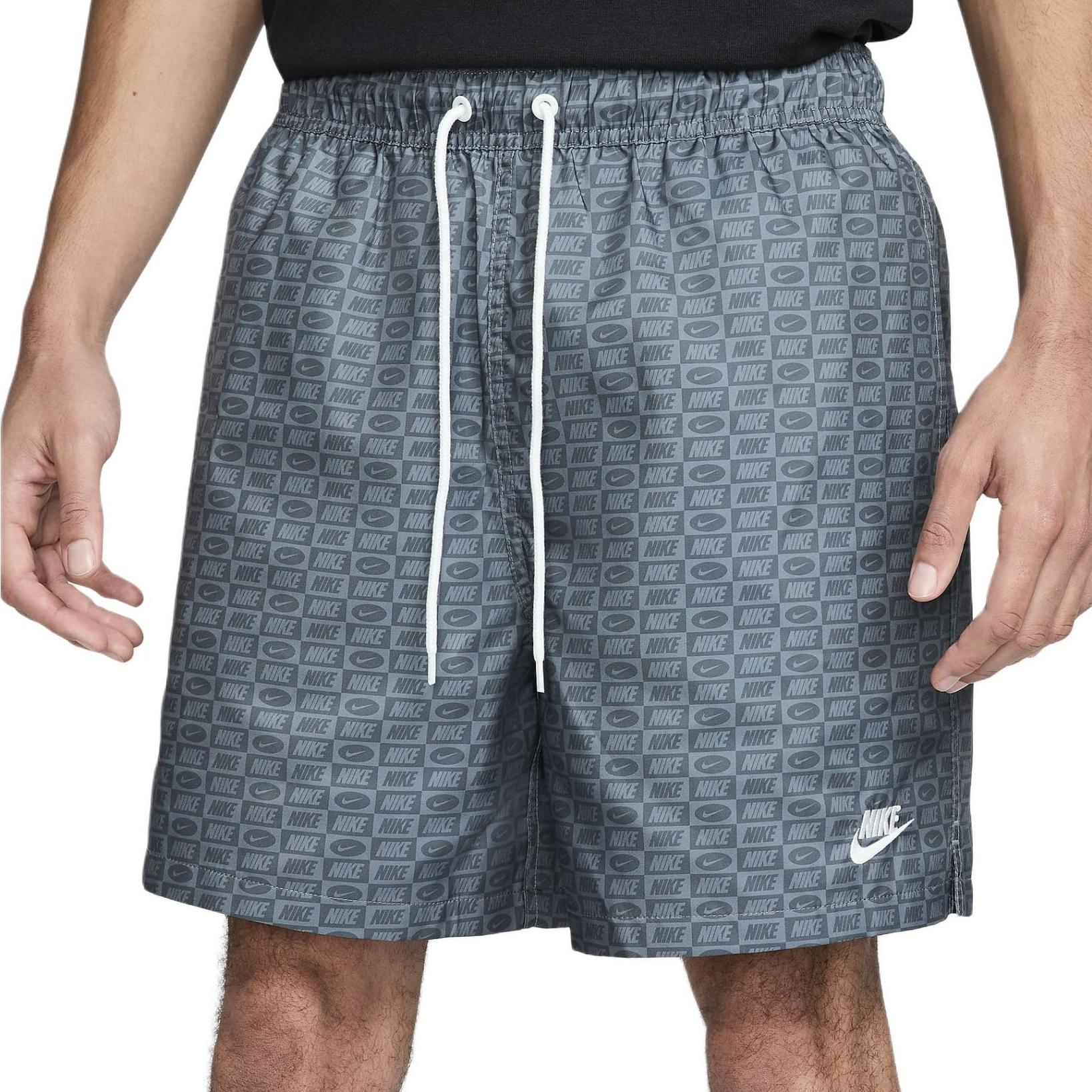 

Nike Club All Over Print Comfortable Lace-Up Casual Shorts Men Shorts Smoke-Gray HJ6877-063 M