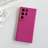 Applicable to Samsung S25Ultra liquid silicone S24 soft case flocking solid color mobile phone case simple s23 protective case