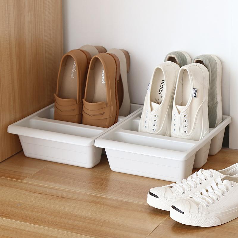 Home Three Shoes Racks Plastic Japanese Shoe Storage Box Space Saver Organizer Cupboard Cabinets Creative Container