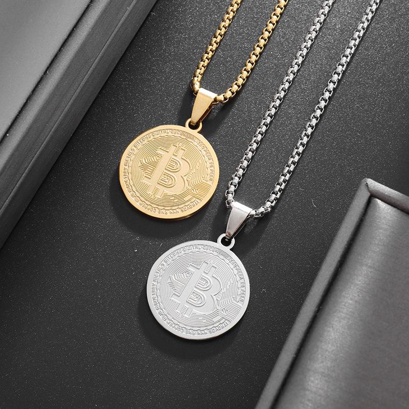 Bitcoin Nøkkelring Hund Virtuell Minnemynt Anheng Smykke Anheng Halskjede