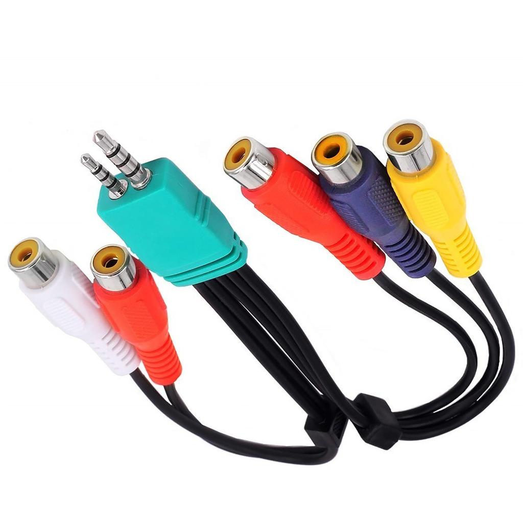 3,5-mm-Stecker 2,5-mm-Stecker auf 5 Cinch-Buchsenstecker Videoadapterkabel Kompatibel für BN39-01154 LED-LCD-TV-Videokabel