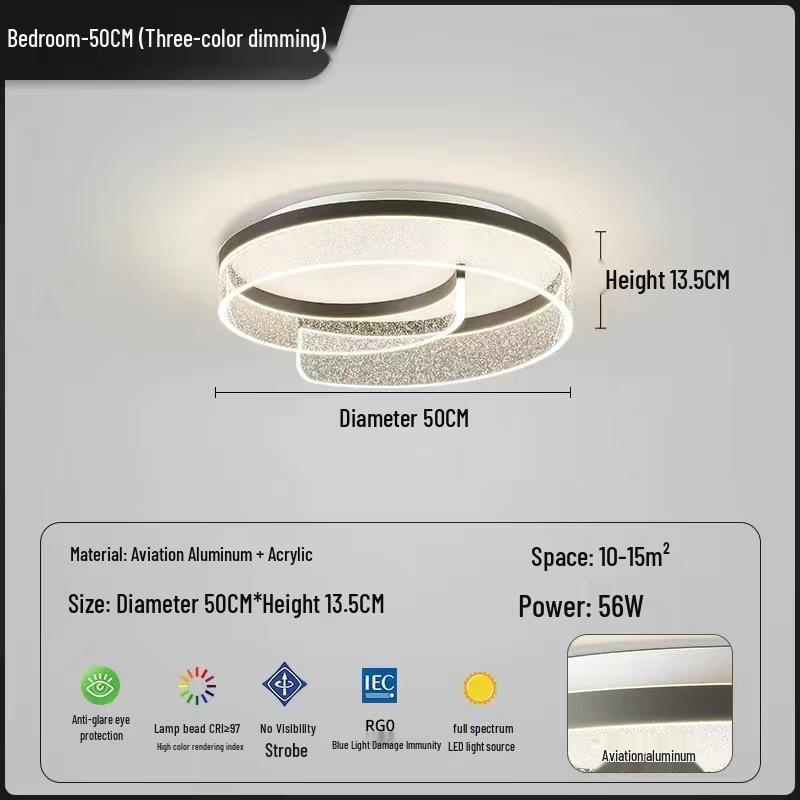

Итальянский Минималистичный Потолочный Светильник для Спальни - Современный Роскошный Дизайн Облачный Туман для Главной Спальни 2025 Full Spectrum Three-Color Light