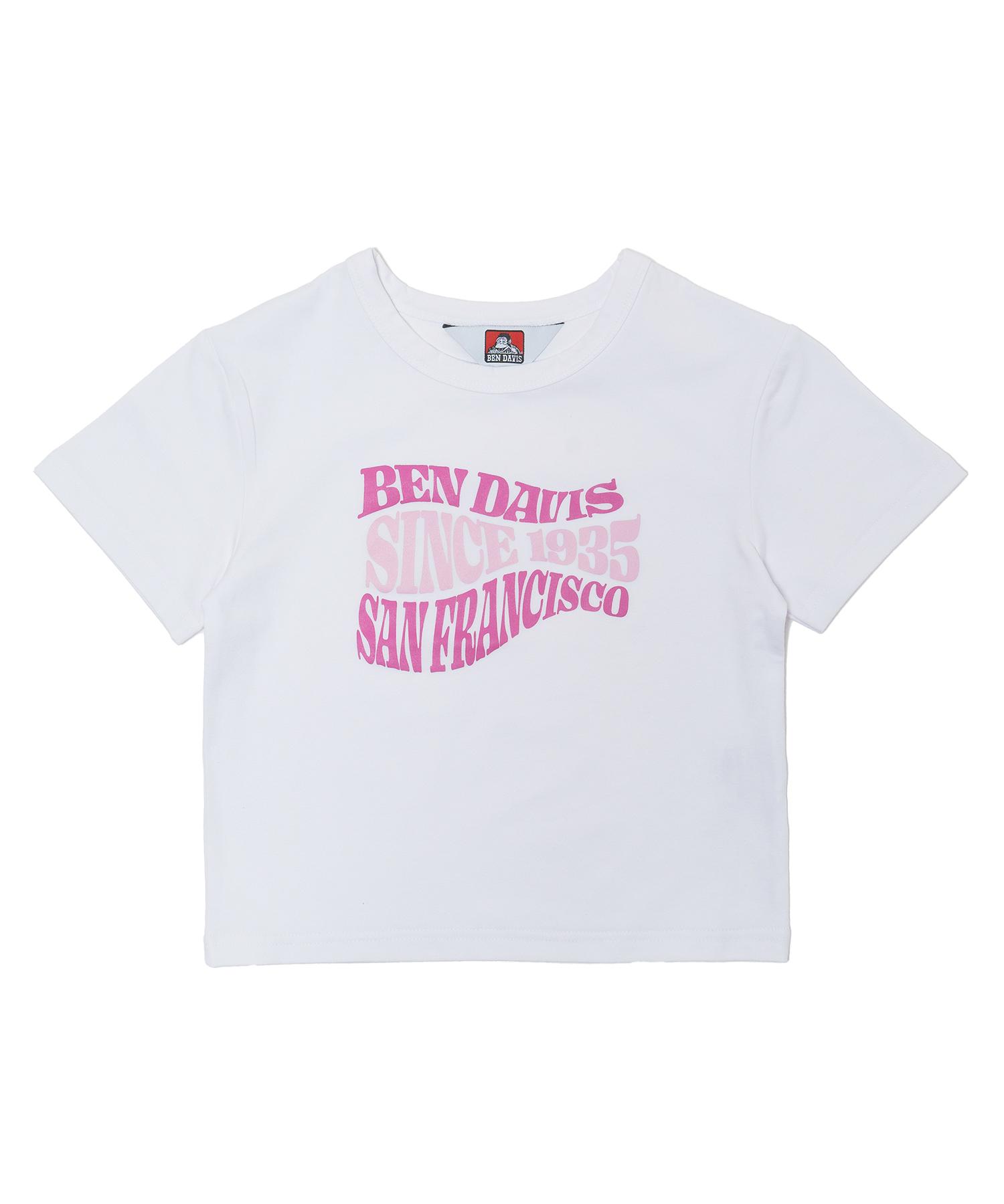 Ben Davis Original Wave Stretch Crop Tee White White/S