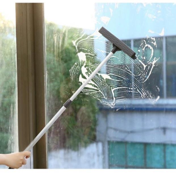 Telescopic Double-Sided Window Cleaner: Aluminum Rod Glass Wiper