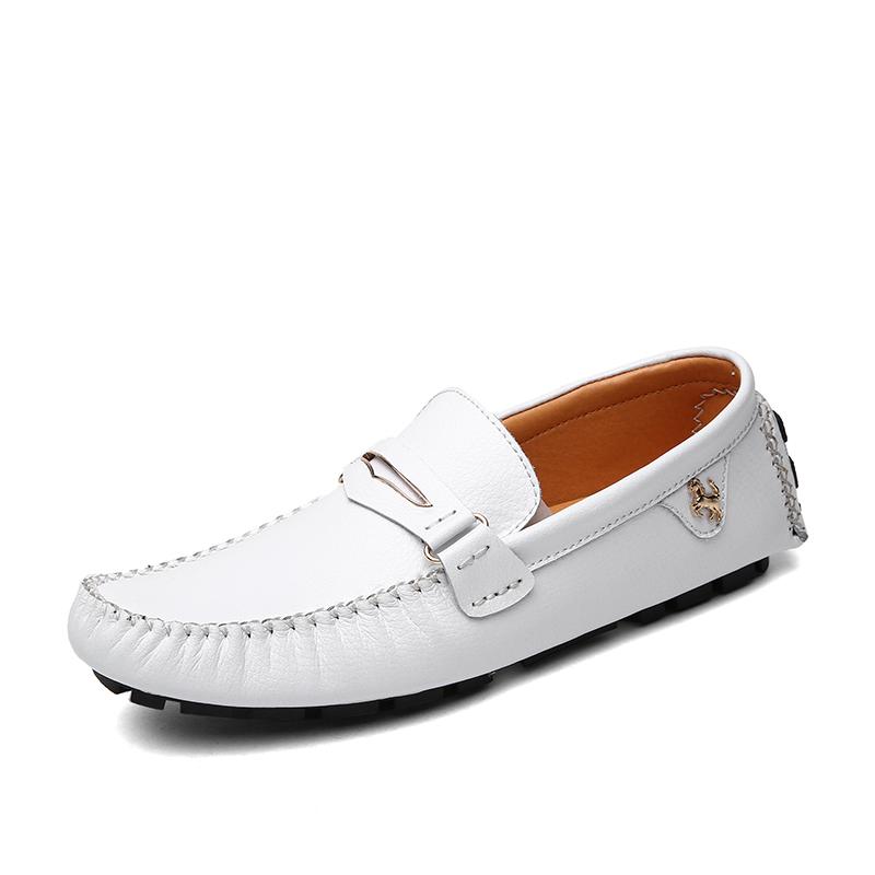 Scarpe Uomo in Vera Pelle Italiana Mocassini Moda Slip-On Piatte Scarpe da Guida Uomo Marca Classica di Lusso Leggero Morbidi Mocassini da Uomo