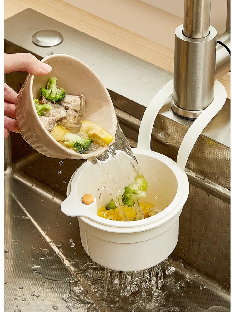 Hanging Sink Drainage Basket Kitchen Accessories Sink Separation Food Scraps Filter Basket Fruit Cleaning Filter Basket
