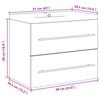 2 Piece Bathroom Furniture Set Sonoma Oak Particleboard
